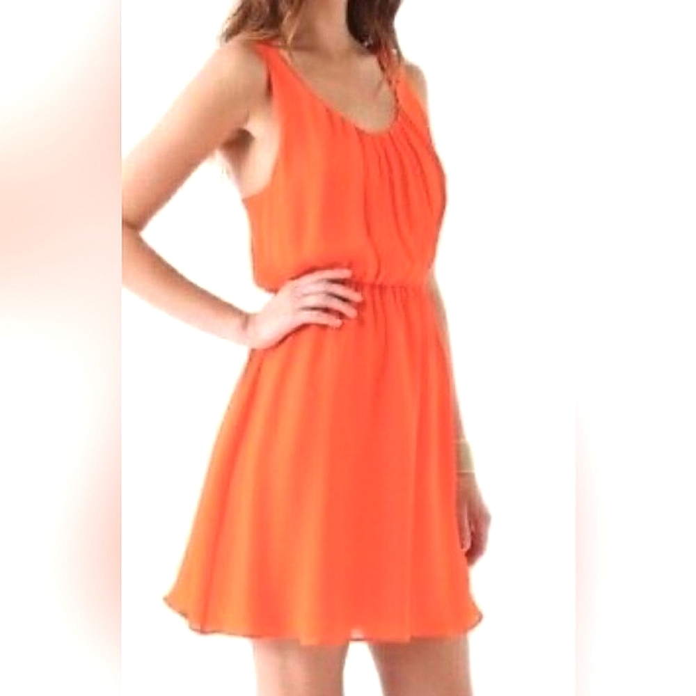 Alice + Olivia Franny 100% Silk Sleeveless Dress Size XS.